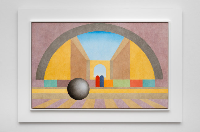 Mark Leonard (b. 1954) School of Athens (after Raphael), January, 2018 gouache and synthetic resin on panel 21 x 33 inches; 53.3 x 83.8 centimeters LSFA# 13928