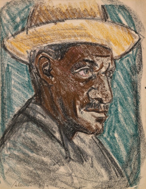 Samella Lewis  Uncle Dile, 1949  oil pastel on paper  11 1/2 x 9 1/2 inches; 29.2 x 24.1 centimeters  LSFA# 12067
