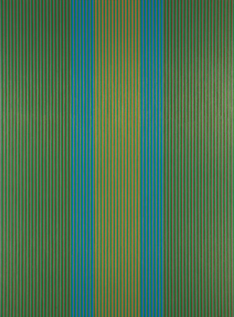 Karl Benjamin&amp;nbsp;(1925-2012)

#21 (green,brown), 1979

oil on canvas
72 x 54 inches; 182.9 x 137.2 centimeters