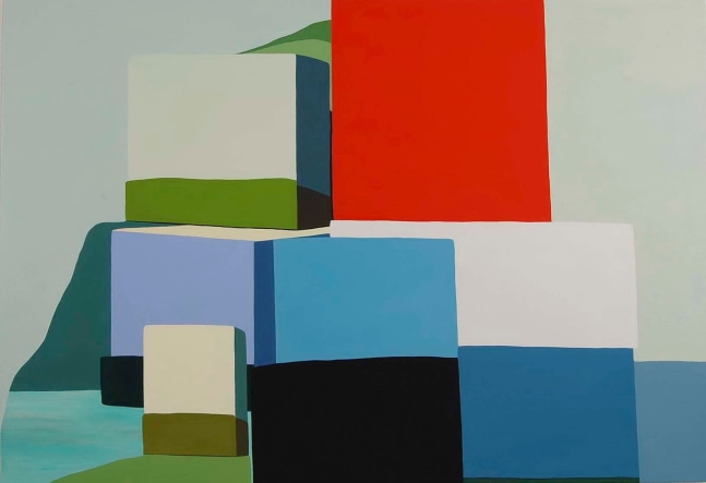 Louise Belcourt (b. 1961) Mound #16, 2012     oil on canvas 42 x 61 inches;  106.7 x 154.9 centimeters LSFA# 13038