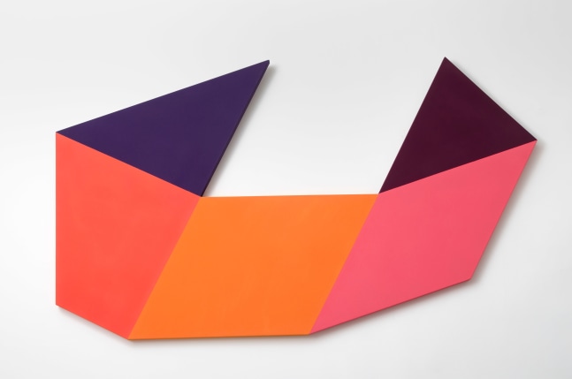 Mokha Laget (b. 1959) Bow, 2017 acrylic and clay pigment on shaped canvas 51 x 86 inches; 129.5 x 218.4 centimeters LSFA# 13891