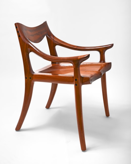 Designed by Sam Maloof (1916-2009) Lowback Chair, 2021 sapele 31 1/2 x 26 x 23 inches; 80 x 66 x 58.4 centimeters LSFA# 15169