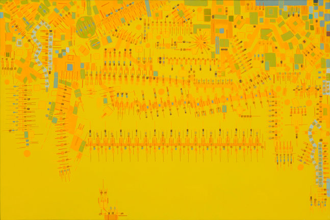 Ancient Place, 1974, oil on canvas 50 x 75 inches;  127 x 190.5 centimeters LSFA# 11945