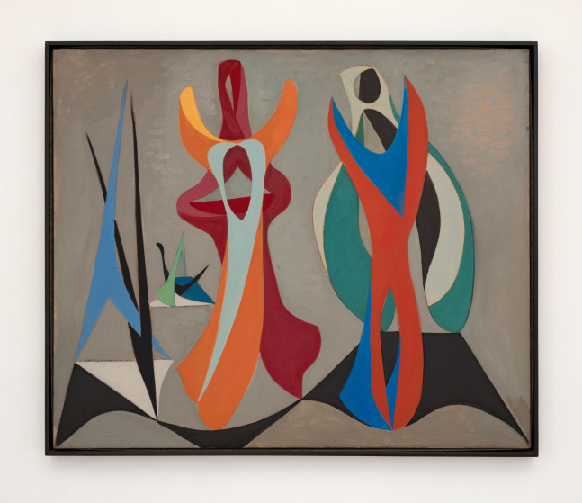 Magical Forms, 1945  oil on canvas 31 x 37 inches; 78.7 x 94 centimeters ​LSFA #02533