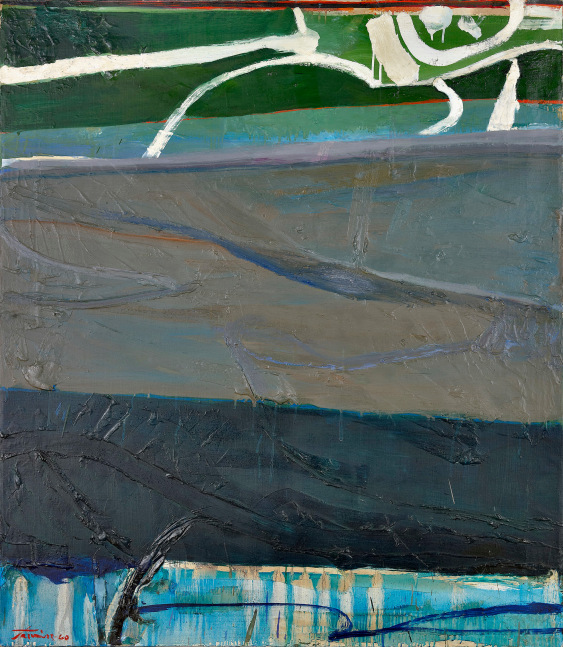 Hudson River Series #FL1, 1960     oil on canvas 40 x 40 inches;  101.6 x 101.6 centimeters LSFA# 11942