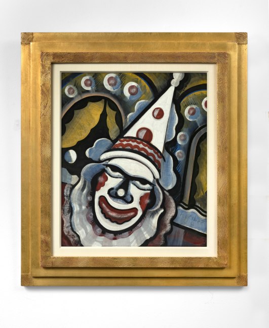 Circus Clown, circa 1930, tempera on paper 19 x 15 3/4 inches;  48.3 x 40 centimeters LSFA# 10912