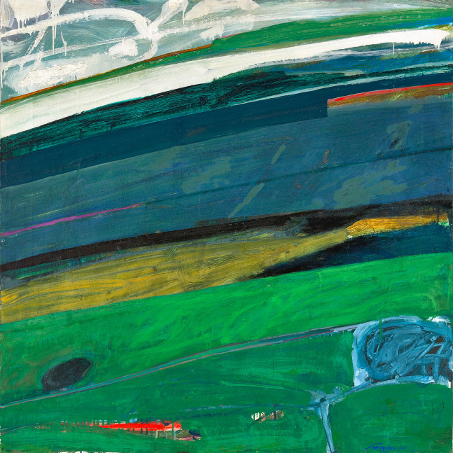 Hudson River Series #31, 1960     oil on canvas 40 x 40 inches;  101.6 x 101.6 centimeters LSFA# 11940