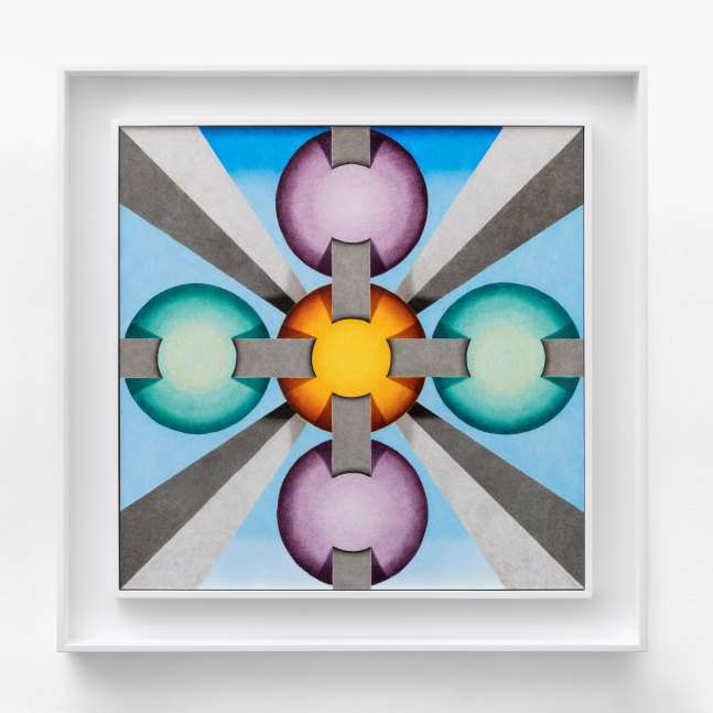 Mark Leonard (b. 1954) Still Life VIII, 2023 gouache and synthetic resin on panel 24 x 24 inches; 61 x 61 centimeters LSFA# 15514