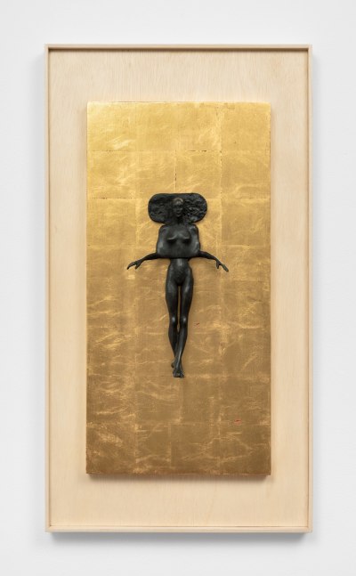 Cecilia Z. Miguez (b. 1955) Rising, 2025 bronze, wood, and gold leaf 31 5/8 x 17 1/4 x 5 inches; 80.3 x 43.8 x 12.7 centimeters LSFA# 16451