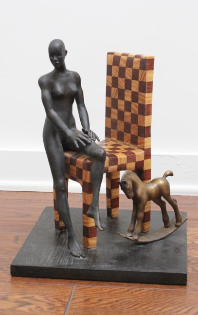 Childhood memories, 2013     bronze and wood 14 1/2 x 10 3/4 x 10 3/4 inches;  36.8 x 27.3 x 27.3 centimeters LSFA# 13031