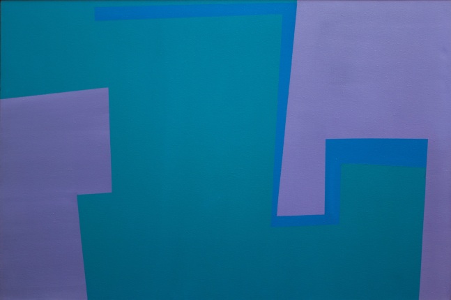 Sliver Series (Green, Violet, Blue), 1963     acrylic on canvas 40 x 60 inches;  101.6 x 152.4 centimeters LSFA# 01466