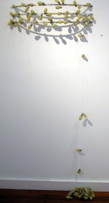 Knobbed, 2005

Glass bulbs, paper, wire, aluminum, yarn

65 x 29 x 11 inches