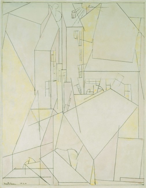 Architectural Abstraction--Buildings, 1920

Watercolor and pencil on paper

14 X 11 inches