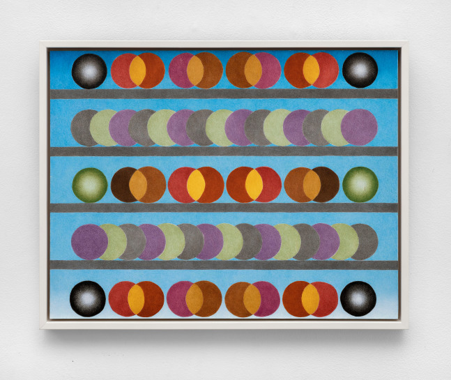 Mark Leonard (b. 1954) Toccata and Fugue, November, 2020 gouache and synthetic resin on panel 14 x 18 inches; 35.6 x 45.7 centimeters LSFA# 15121