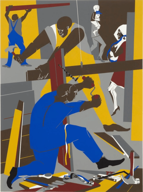 Jacob Lawrence

Builders #3

silkscreen

30 x 22 inches