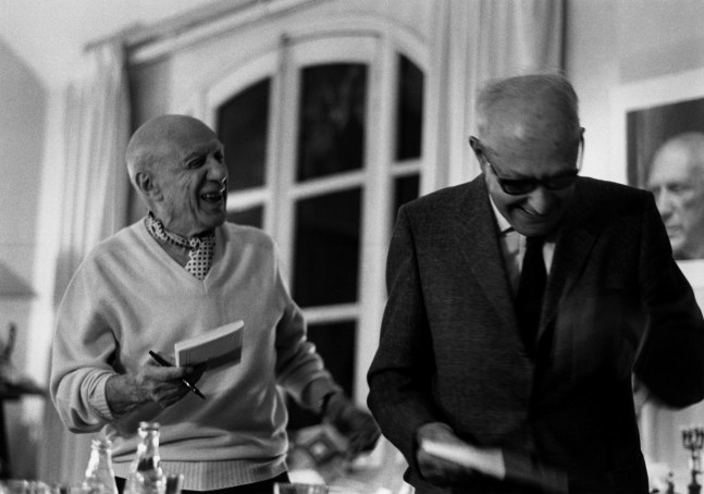 Picasso et Brassa&amp;iuml; &amp;agrave; Notre-Dame de Vie, 1969

vintage silver gelatin print

7.09 x 9.45 inches; 18 x 24 centimeters

LSFA# 11186