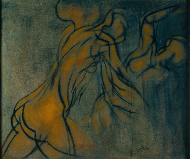 Two Bathers (Organized Articulation),&amp;nbsp;1919

Oil on carton

23 x 28 inches