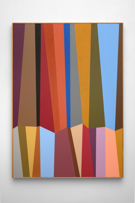 Karl Benjamin&amp;nbsp;(1925-2012)&amp;nbsp;
#18, 1986
oil on canvas
63 x 45 inches; 160 x 114.3 centimeters
LSFA# 10585