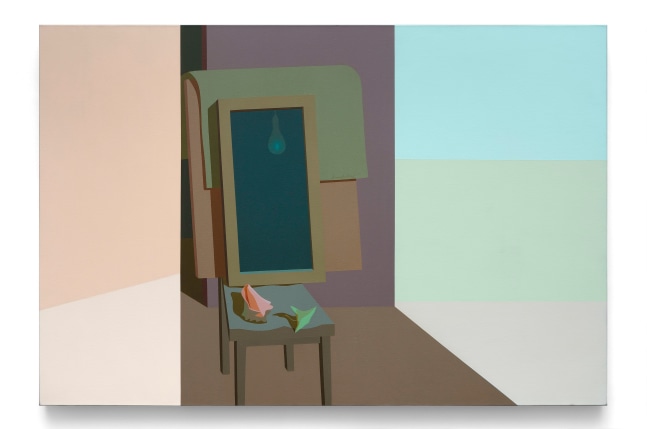 Helen Lundeberg (1908-1999) The Mirror, 1952-1969 acrylic on canvas 40 x 60 inches; 101.6 x 152.4 centimeters LSFA# 10502