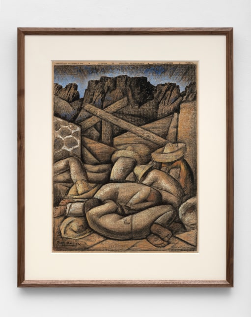 Siesta, c. 1940
Cont&amp;eacute; crayon and tempera on newsprint&amp;nbsp;(La Opinion, September 4, 1940)
22 3/4 x 18 inches;&amp;nbsp; 57.8 x 45.7 centimeters
LSFA# 14704