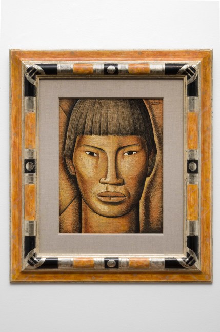 Head of a Young Indian Boy, 1942, tempera and Conté crayon on newsprint (El Universal, October 27, 1942) 22 3/4 x 17 inches; 57.8 x 43.2 centimeters LSFA# 12490