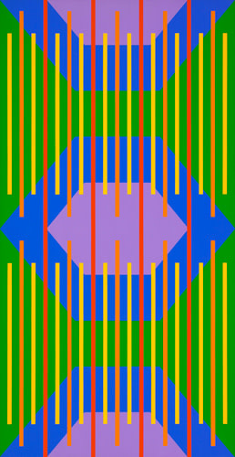 Karl Benjamin (1925-2012)
#21, 1975
oil on canvas
59 x 29 1/2 inches;&amp;nbsp; 149.9 x 74.9 centimeters
LSFA# 12199