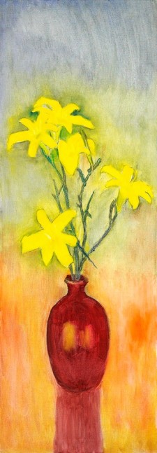 Flower of Light and Life, 1984, oil on canvas 47 x 17 inches;  119.4 x 43.2 centimeters LSFA# 10635