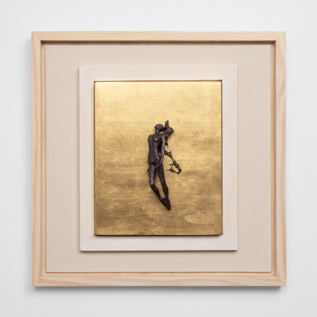 Cecilia Z. Miguez (b. 1955)
Ascending Arc, 2025
bronze, gold leaf, wood, and canvas
20 1/8 x 20 1/8 x 3 inches;  51.1 x 51.1 x 7.6 centimeters
LSFA# 16446