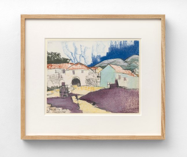 Richard Neutra (1892-1970) Trebinje, Bosnia and Herzegovina, 1962     charcoal and pastel on paper 9 x 11 1/2 inches;  22.9 x 29.2 centimeters LSFA# 15371