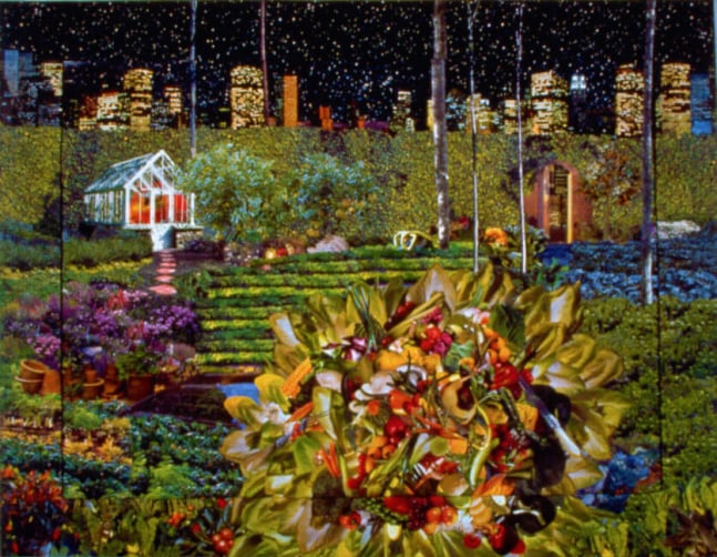 Roxene Rockwell

Garden Salad, 2000

collage on wood

29 1/4 x 37 1/4 inches