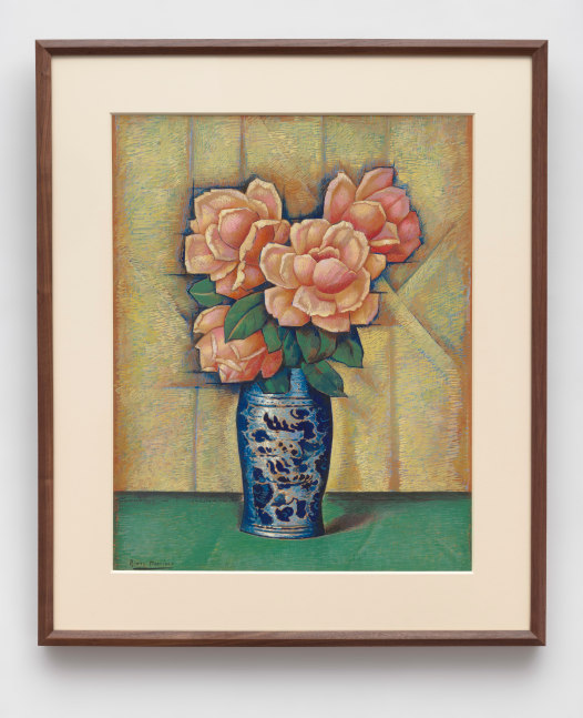 Alfredo Ramos Mart&amp;iacute;nez (1871-1946)

Rosas en Jarron Azul, c. 1940

tempera on paper mounted on board

24 x 19 inches;&amp;nbsp; 61 x 48.3 centimeters

LSFA# 14903