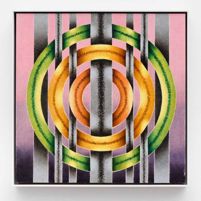 Mark Leonard (b. 1954) Circle #3, August, 2015 gouache and synthetic resin on panel 12 x 12 inches; 30.5 x 30.5 centimeters LSFA# 13922