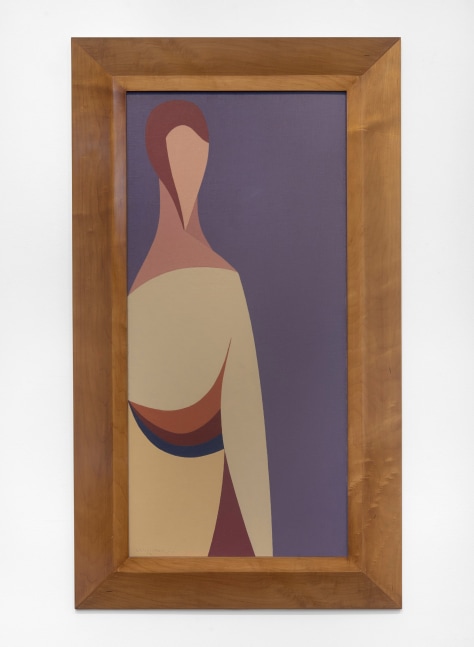 Karl Benjamin (1925-2012)
Figure with Lavender, 1955&amp;nbsp;
oil on canvas
34 x 16 inches;&amp;nbsp;&amp;nbsp;86.4 x 40.6 centimeters
LSFA# 10103&amp;nbsp;
