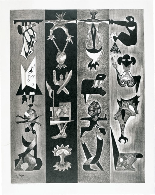 Kafka Symbols II, 1949 Ed. 16/30    lithograph on Strathmore Fiesta 27 3/4 x 21 3/4 inches;  70.5 x 55.2 centimeters LSFA# 12550