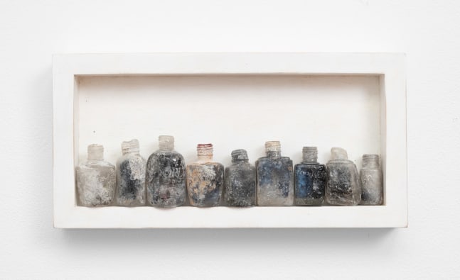 Cecilia Z. Miguez (b. 1955) Relic from a Burned Studio, 2025 glass and wood 6 x 12 1/4 x 2 inches; 15.2 x 31.1 x 5.1 centimeters LSFA# 16464