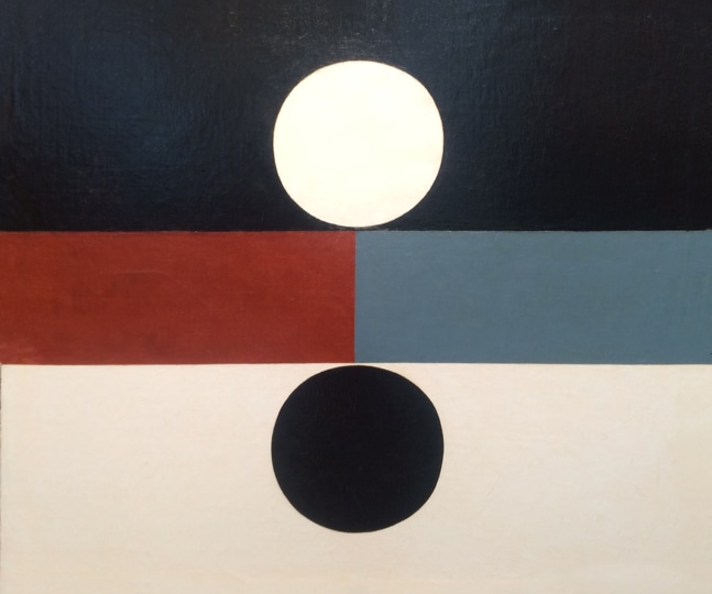 Frederick Hammersley(1919-2009) Both, 1959 oil on linen 20 x 24 inches; 50.8 x 61 centimeters ​LSFA# 13579