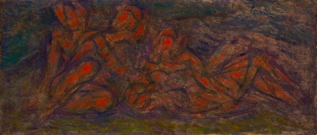 Figure Group (Study in Kinetics), 1918-19

oil on carton

11 1/2 x 27 inches; 29.2 x 68.6 cm