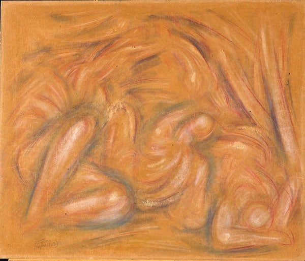 Bathers (Kinetic Composition), before 1923

oil on carton

20 x 24 inches; 50.4 x 59.7 cm