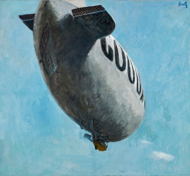 Blimp Overhead (Blimp series), circa 1969     oil on canvas 46 x 50 inches;  116.8 x 127 centimeters LSFA# 11944