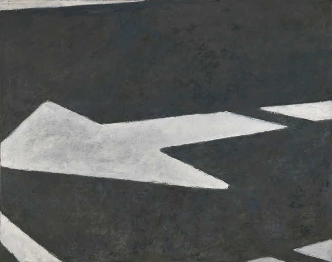 Pavement Arrow (Sign series), 1962     oil on canvas 40 x 50 inches;  101.6 x 127 centimeters LSFA# 11896