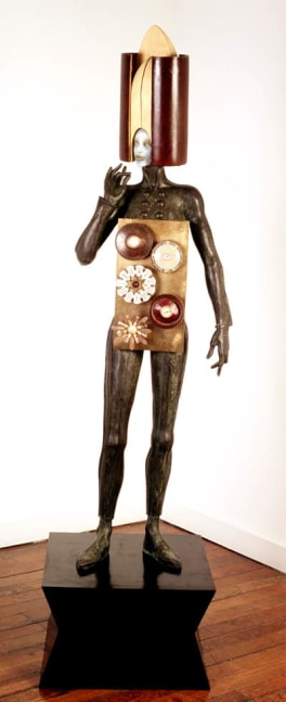 The End of Time--The Missing Hour,&amp;nbsp;2006

patinated bronze, wood, and glass

76 x 22 x 20 inches
