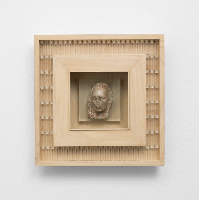 Cecilia Z. Miguez (b. 1955)
A Thousand Years in One Night, 2025 
cement, wood, glass, and plastic
11 7/8 x 12 x 2 1/4 inches;  30.2 x 30.5 x 5.7 centimeters
LSFA# 16456 