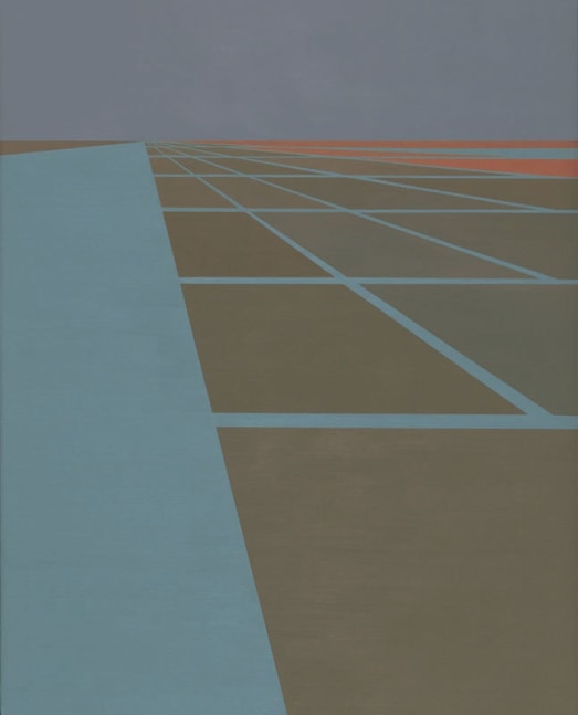 Helen Lundeberg(1908-1999) Waterways #1, 1961 oil on canvas 50 x 40 inches; 127 x 101.6 centimeters ​LSFA# 01218