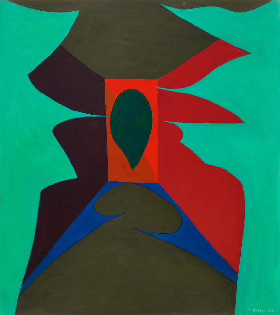 Magical Space Forms, 1948-50  oil on canvas 45 x 40 inches; 114.3 x 101.6 centimeters LSFA #00234