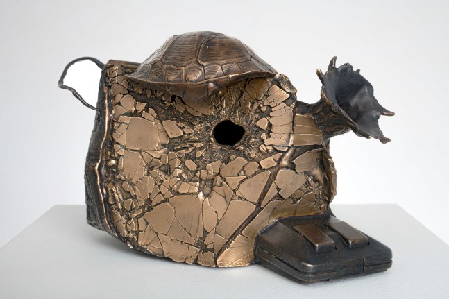 Chris Collins (b. 1980) Entropic Conglomerate #3, 2022-2023     bronze 6 x 9 x 4 1/2 inches;  15.2 x 22.9 x 11.4 centimeters LSFA# 15488