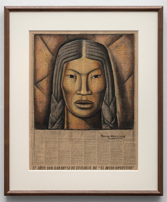 Alfredo Ramos Martinez (1871-1946)&amp;nbsp;
La Malinche, c. 1940
tempera on newsprint (El Universal, May 25, 1940)
23 x 18 inches; 58.4 x 45.7 centimeters
LSFA# 14529