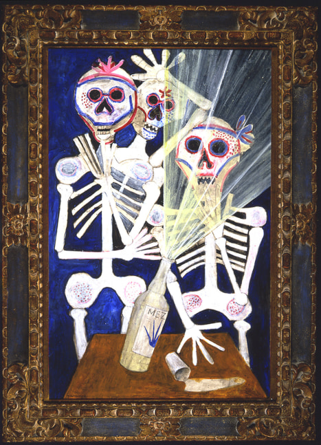 Rufino Tamayo (1899-1991)

El dia de los Muertos, 1980

gouache, acrylic, graphite on board

39 3/8 x 26 inches