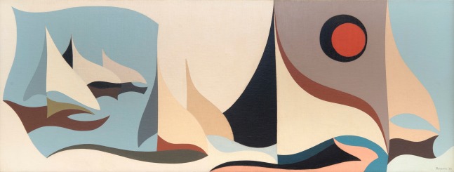 Karl Benjamin (1925-2012)

Sailboat, 1956

oil on canvas

20 x 52 inches; 50.8 x 132.1 centimeters

LSFA# 11145
