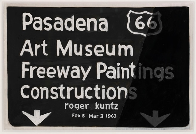 Pasadena Art Museum 1963 (Sign series), 1963     ink and gouache on paper 10 1/4 x 14 3/4 inches;  26 x 37.5 centimeters LSFA# 11901