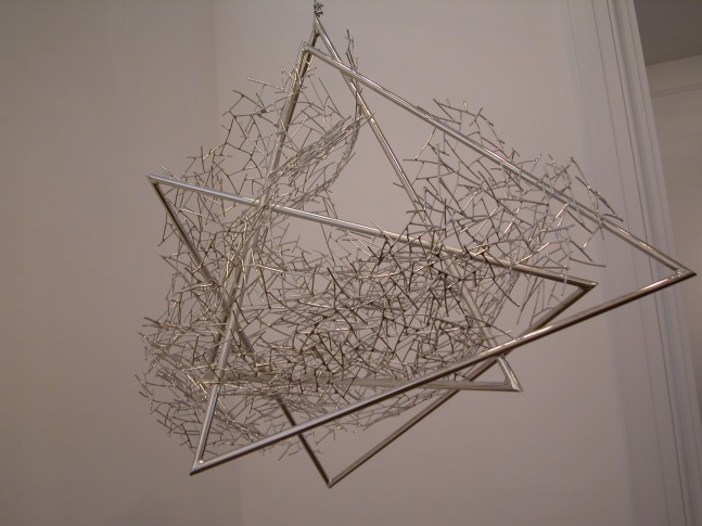 Claire Falkenstein&amp;nbsp;(1908-1997)&amp;nbsp;

Space Structure, 1978
nickel plated iron
35 x 39 x 32 in; 88.9 x 99.1 x 81.3 cm